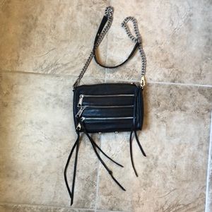 Black zipper Rebecca minkoff purse